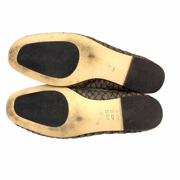 ALL BLACK fish Scales Ballet flats Size 38 US 8 - Picture 6 of 8